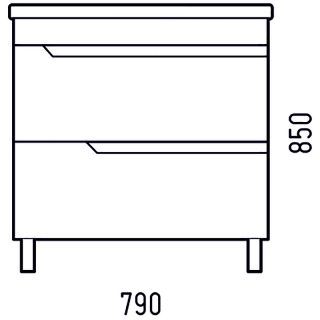Тумба под раковину Corozo Юрма 80 Z2 SD-00001625 Белая